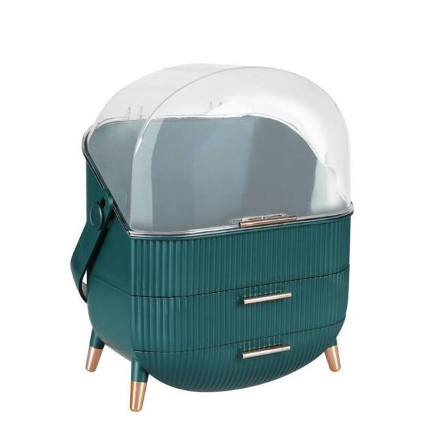 KORVIXA Dark Green Cosmetic Case Carry Storage Box - image 1