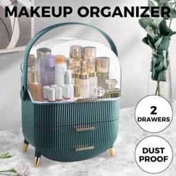 KORVIXA Dark Green Cosmetic Case Carry Storage Box - thumbnail 4