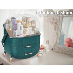 KORVIXA Dark Green Cosmetic Case Carry Storage Box - thumbnail 3