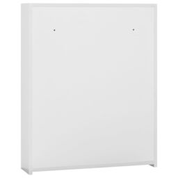 Berkfield Home Bathroom Mirror Cabinet White 60x15x75 cm MDF - Size: 60 x 15 x 75 cm - thumbnail 5