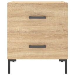 Berkfield Home Bedside Cabinets 2 pcs Sonoma Oak 40x35x47.5 cm Engineered Wood in Brown - thumbnail 6