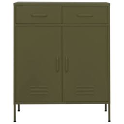 Berkfield Home Storage Cabinet Olive Green 80x35x101.5 cm Steel