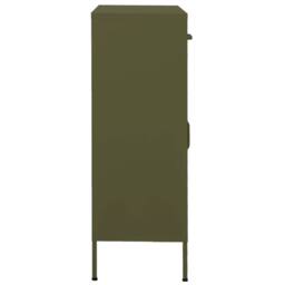 Berkfield Home Storage Cabinet Olive Green 80x35x101.5 cm Steel - thumbnail 3