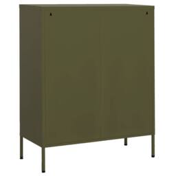 Berkfield Home Storage Cabinet Olive Green 80x35x101.5 cm Steel - thumbnail 4
