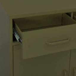 Berkfield Home Storage Cabinet Olive Green 80x35x101.5 cm Steel - thumbnail 6