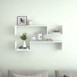 Berkfield Home Wall Shelf 2 pcs White 100x15x20 cm Engineered Wood - Size: 100 x 15 x 20 cm - thumbnail 1