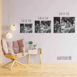 "Artery8 War WWII USA Paratroopers D Day 1944 Canvas Wall Art Print in Grey - Size: W18"" x H24""" - thumbnail 4