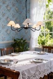 Living and Home Modern 5-Head Pendant Light Chandelier in Black - thumbnail 2