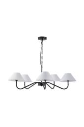 Living and Home Modern 5-Head Pendant Light Chandelier in Black - thumbnail 4