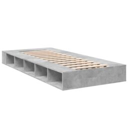 Berkfield Home Bed Frame without Mattress Concrete Grey 100x200 cm - thumbnail 6