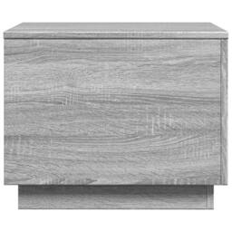 Berkfield Home Modern Coffee Table with LED Lights Grey Sonoma 50x50x40 cm - Size: 50 x 50 x 40 cm - thumbnail 8