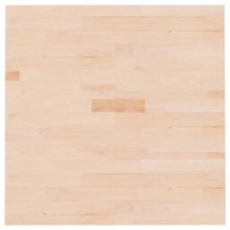 Berkfield Home Square Table Top 70x70x1.5 cm Untreated Solid Wood Oak in Brown - thumbnail 2