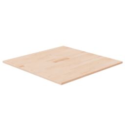Berkfield Home Square Table Top 70x70x1.5 cm Untreated Solid Wood Oak in Brown - thumbnail 1