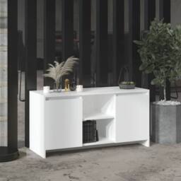 Berkfield Home TV Cabinet White 102x37.5x52.5 cm Engineered Wood - thumbnail 2