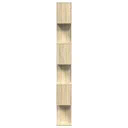 Berkfield Home Room Divider Bookcase 6-Tier Sonoma Oak 70x24x193 cm Engineered Wood in Light Tan - Size: 70 x 24 x 193 cm - thumbnail 6