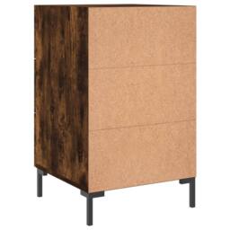 Berkfield Home Modern Bedside Cabinet Smoked Oak 40x40x66 cm Engineered Wood in Brown - Size: 40 x 40 x 66 cm - thumbnail 8