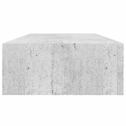 Berkfield Home Wall Drawer Shelves 2 pcs Concrete Grey 60x23.5x10cm MDF - Size: 60x23.5x10 cm - thumbnail 8