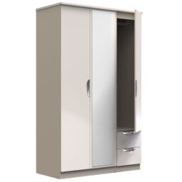 Ready Assembled 2 U Holborn Triple Mirror + Drawer Wardrobe (Ready Assembled) in Taupe - thumbnail 6
