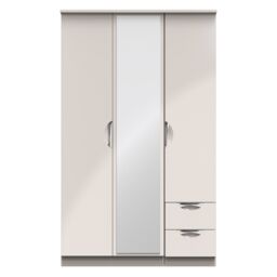 Ready Assembled 2 U Holborn Triple Mirror + Drawer Wardrobe (Ready Assembled) in Taupe - thumbnail 1