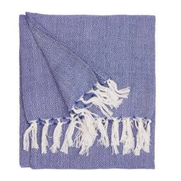 Furn Dessa Woven Indoor/Outdoor Throw in Cobalt - Size: 130 cm x 180 cm - thumbnail 1