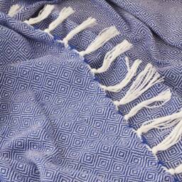 Furn Dessa Woven Indoor/Outdoor Throw in Cobalt - Size: 130 cm x 180 cm - thumbnail 2
