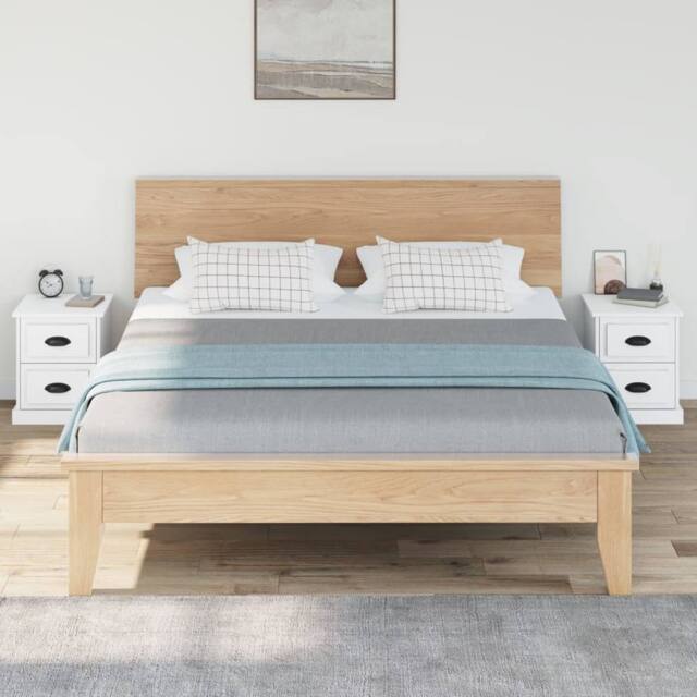 Berkfield Home Durable Bedside Cabinets 2 pcs White 39x39x47.5 cm Engineered Wood - image 1