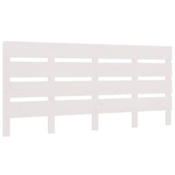 Berkfield Home Headboard White 120x3x80 cm Solid Wood Pine - Size: 120 x 3 x 80 cm - thumbnail 3