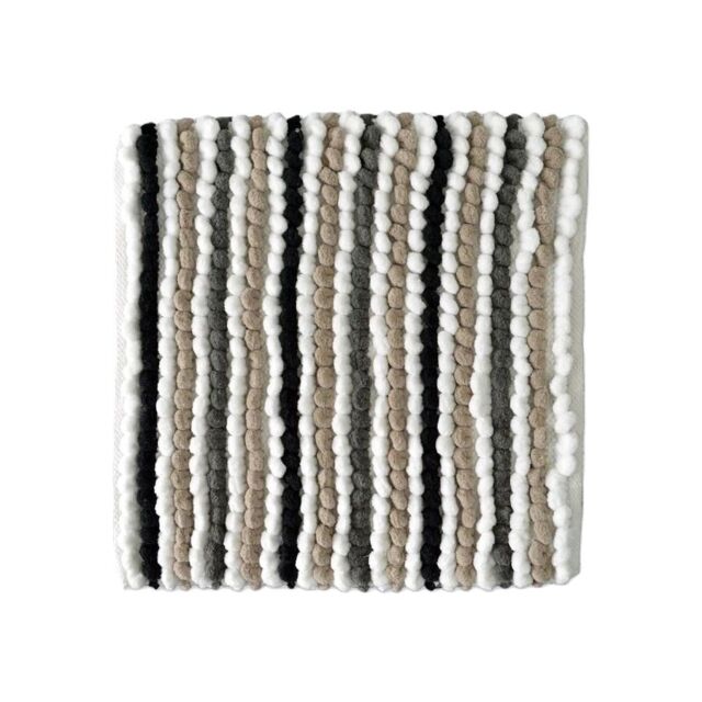Allure Bath Fashions Striped Chunky Bobble Shower Mat in Grey - image 1