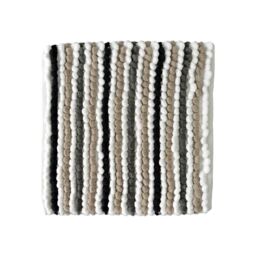 Allure Bath Fashions Striped Chunky Bobble Shower Mat in Grey - thumbnail 1