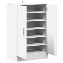 Berkfield Home Shoe Cabinet White 60x35x92 cm Engineered Wood - Size: 60 x 35 x 92 cm - thumbnail 5