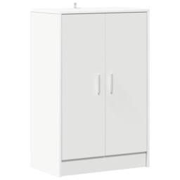 Berkfield Home Shoe Cabinet White 60x35x92 cm Engineered Wood - Size: 60 x 35 x 92 cm - thumbnail 3
