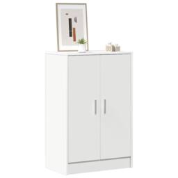 Berkfield Home Shoe Cabinet White 60x35x92 cm Engineered Wood - Size: 60 x 35 x 92 cm
