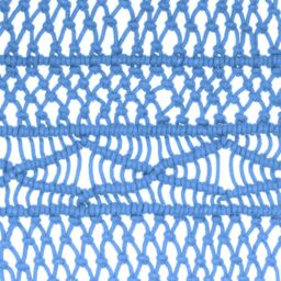 Berkfield Home Macrame Curtain Blue 140x240 cm Cotton - thumbnail 4