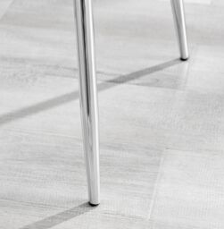 FurnitureboxUK Novara Round Glass Dining Table & 4 Nora Silver Leg Chairs in Blue - thumbnail 9