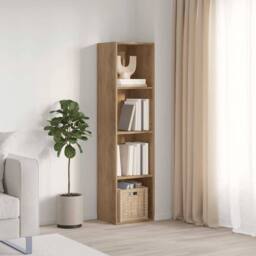 Berkfield Home Classic Book Cabinet/TV Cabinet Artisan Oak 36x30x143cm Engineere in Brown - Size: 36 x 30 x 143 cm - thumbnail 2