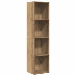 Berkfield Home Classic Book Cabinet/TV Cabinet Artisan Oak 36x30x143cm Engineere in Brown - Size: 36 x 30 x 143 cm - thumbnail 3