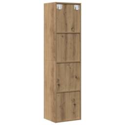 Berkfield Home Classic Book Cabinet/TV Cabinet Artisan Oak 36x30x143cm Engineere in Brown - Size: 36 x 30 x 143 cm - thumbnail 7