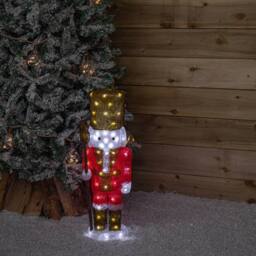 Samuel Alexander 65cm Acrylic Christmas Nutcracker Decoration with 80 White LEDs - thumbnail 3