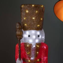 Samuel Alexander 65cm Acrylic Christmas Nutcracker Decoration with 80 White LEDs - thumbnail 4