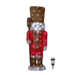 Samuel Alexander 65cm Acrylic Christmas Nutcracker Decoration with 80 White LEDs - thumbnail 1