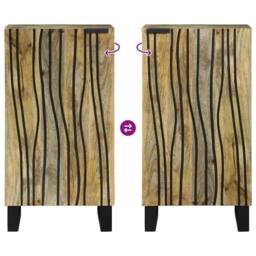 Berkfield Home Sideboard - 40 x 33.5 x 75 cm - Solid Mango Wood in Light Brown - thumbnail 9