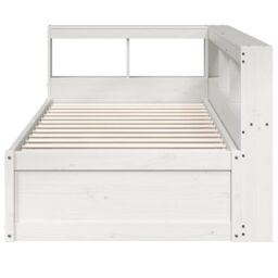 Berkfield Home Bookcase Bed without Mattress White 90x190cm Solid Wood Pine - Size: 90x190 cm - thumbnail 5