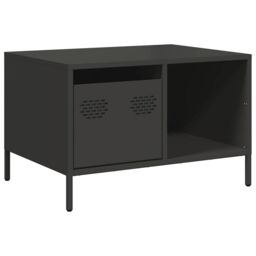 Berkfield Home Coffee Table Black 68.5x50x43.5 cm Cold-rolled Steel - thumbnail 2