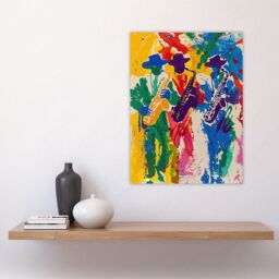 "Artery8 Saxophone Players Jazz Music Fest Abstract Wall Art Print - Size: W18"" x H24""" - thumbnail 4