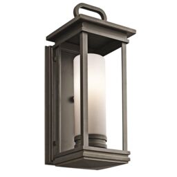 Netlighting South Hope 1 Light Medium Outdoor Wall Lantern Bronze IP44 E27 - thumbnail 1