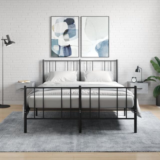 Berkfield Home Wall-mounted Bedside Cabinets 2 pcs Concrete Grey 35x35x20 cm - Size: 35 x 35 x 20 cm - image 1