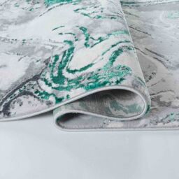 Desire Rugs Solarius Modern Abstract Area Rug - Stylish Abstract Patterns for Trendy Homes in Aqua - Size: 160 cm x 230 cm - thumbnail 3