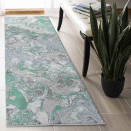 Desire Rugs Solarius Modern Abstract Area Rug - Stylish Abstract Patterns for Trendy Homes in Aqua - Size: 160 cm x 230 cm - thumbnail 7