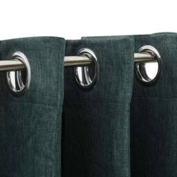 Berkfield Home Linen-Look Blackout Curtains with Grommets 2pcs Green 140x245cm - Size: 140x245 cm - thumbnail 3