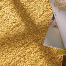 THE RUGS Ted Baker Portobello Handwoven Soft Plain Living Room Rug in Yellow - Size: 200 cm x 290 cm - thumbnail 6